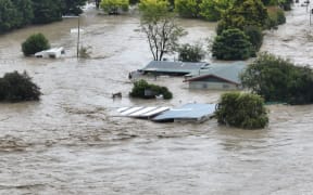 Flooding after the Ngaruroro River in Hawke's Bay burst its banks during Cyclone Gabrielle.