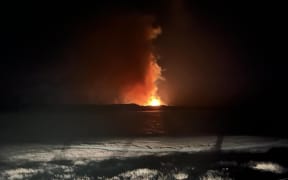 The blaze at Pukaki Downs.