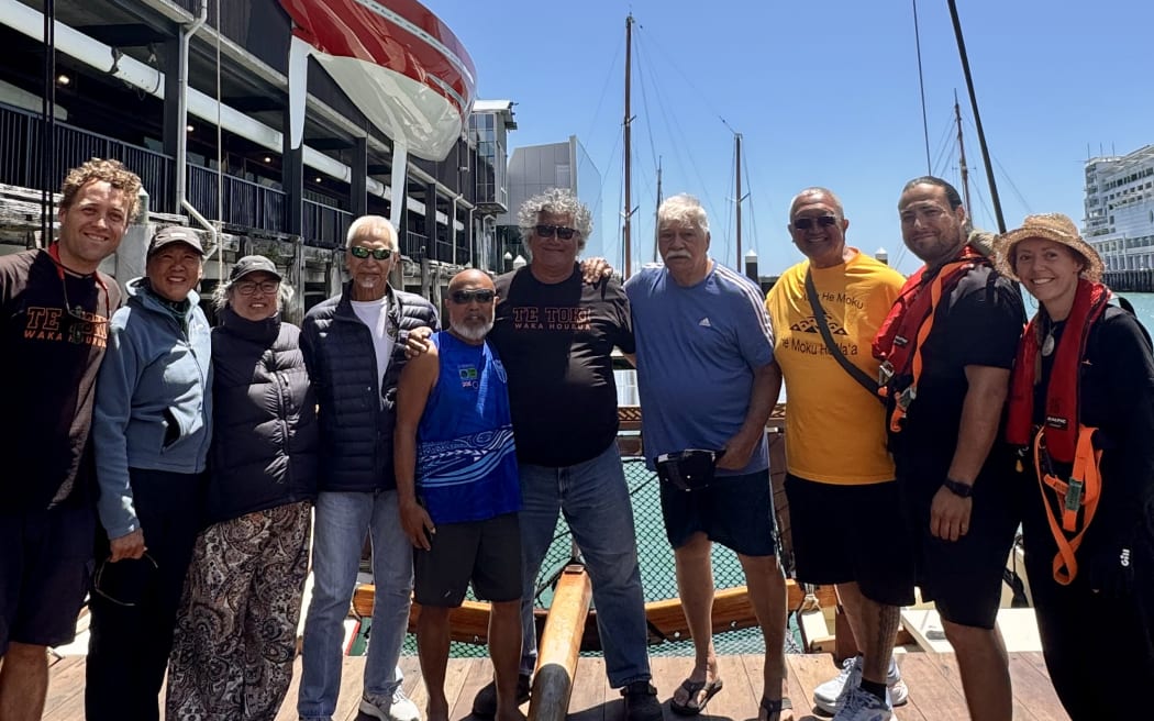 Guided by kaihautū from Te Toki Voyaging Trust, manuhiri (visitors) from Indigenous nations around the world spent the morning learning the whakapapa of waka hourua and the mātauranga that carried their tūpuna across the Pacific. WIPCE 2025.