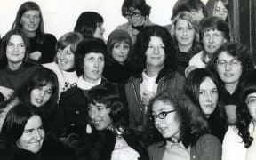 Auckland Women’s Liberation at Kitty Wishart’s house in Princes St about 1972. Sandra Coney is second from right, second from the top. "I remember everyone of these women vividly," she says.