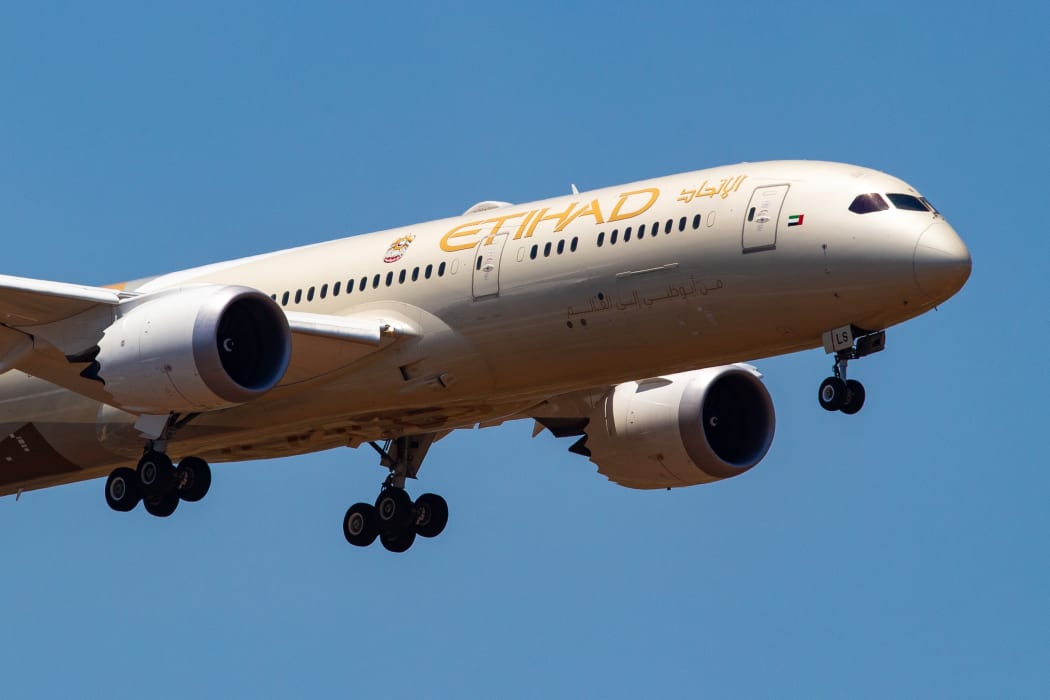 Etihad Airways Boeing 787-9 Dreamliner aircraft.