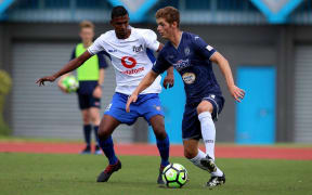 Auckland City's Alfie Rogers in action