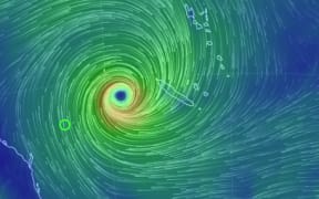 Cyclone Oma at midday on February 20, 2019