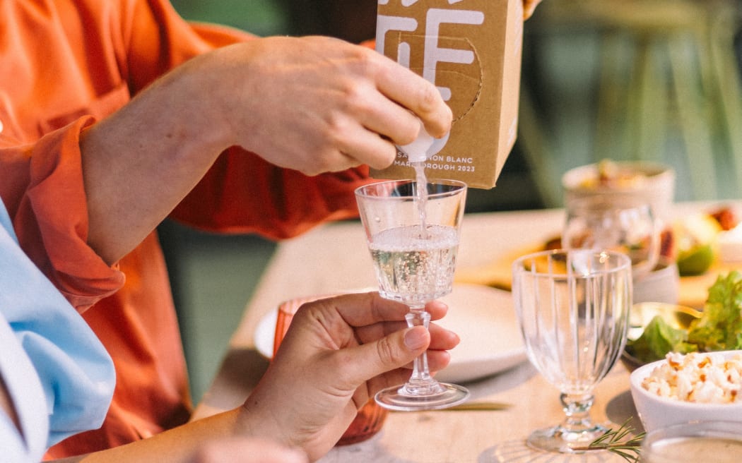 Fugitive wine in a box.