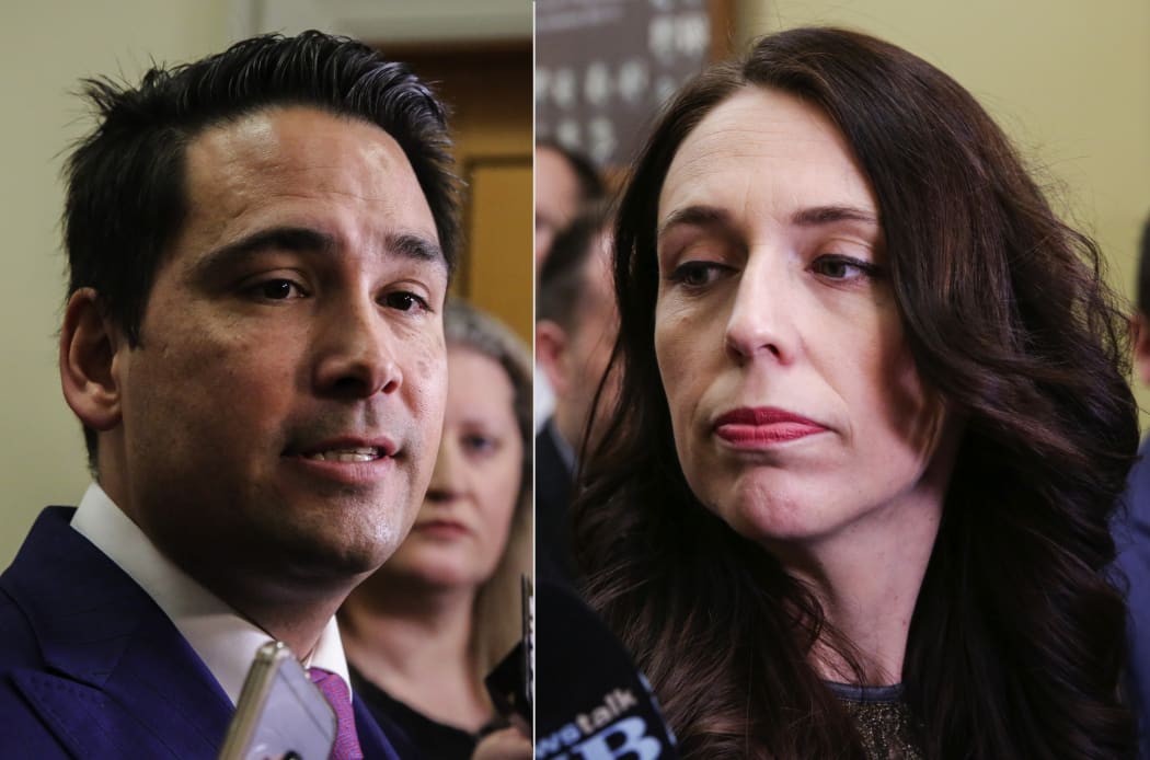 National party leader Simon Bridges and Prime Minister Jacinda Ardern.
