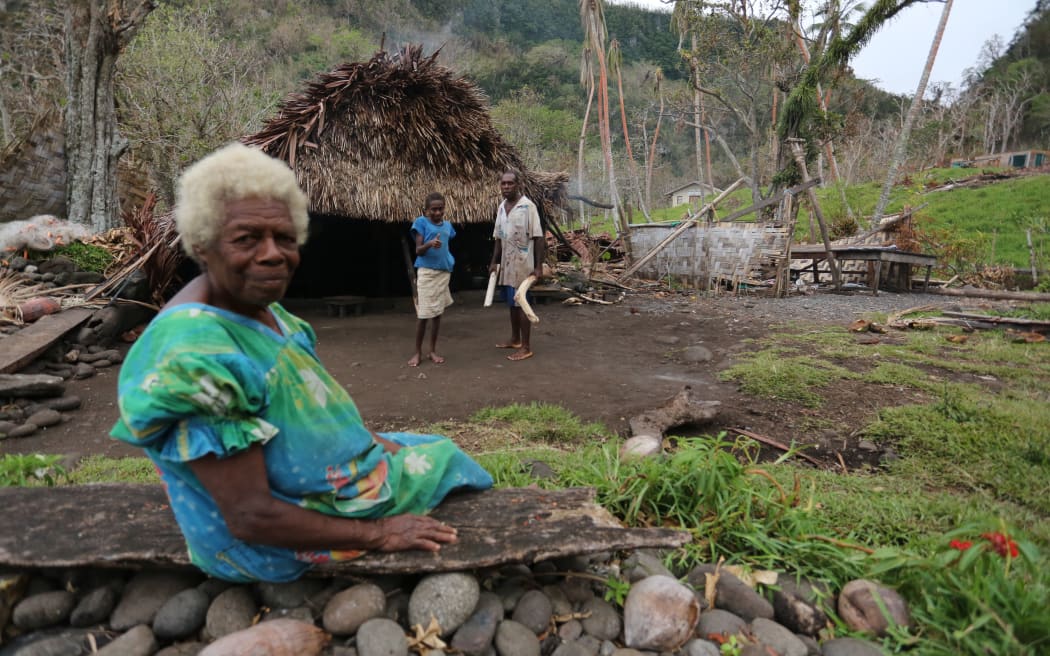Bonkil Village Erromango, Saturday 28th of March. Food supplies had arrived at the Assembly of God Church when we landed but the villagers still needed medical supplies and requested some water tanks.