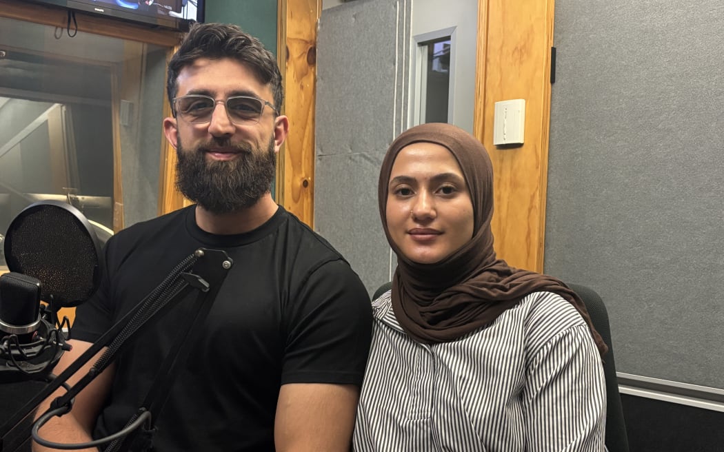 Bariz Shah and Saba Afrasyabi in RNZ's Auckland studio