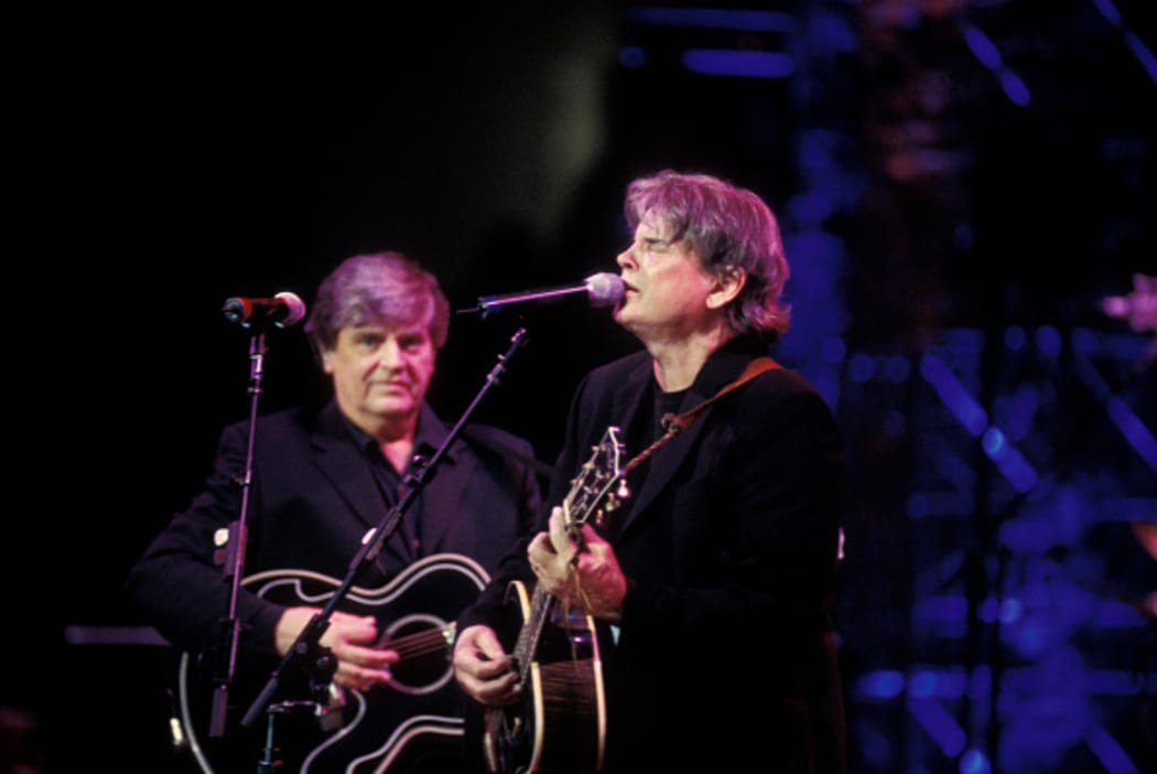 The Everly Brothers performing at Madison Square Garden in New York City December 2 ,2003. (L to R) Don and Phil Everly.