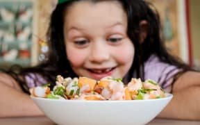 April and the infamous prawn salad (Mike Williams)
