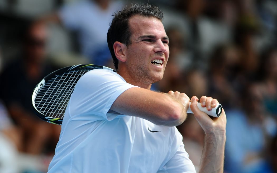 French tennis player Adrian Mannarino
