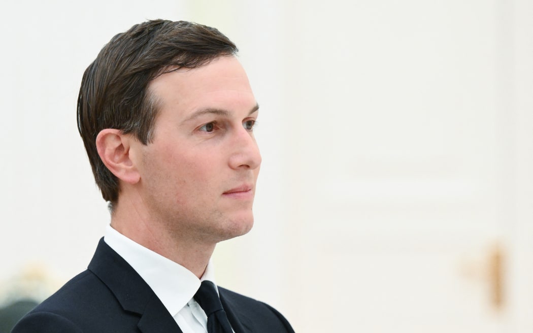 In this pool photograph distributed by the Russian state agency Sputnik, US President Donald Trump's son-in-law Jared Kushner attends a meeting with Russia's President at the Kremlin in Moscow on December 2, 2025. (Photo by Kristina Kormilitsyna / POOL / AFP)