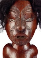 The 'Frum Maori Figure' will be auctioned in Paris next month.