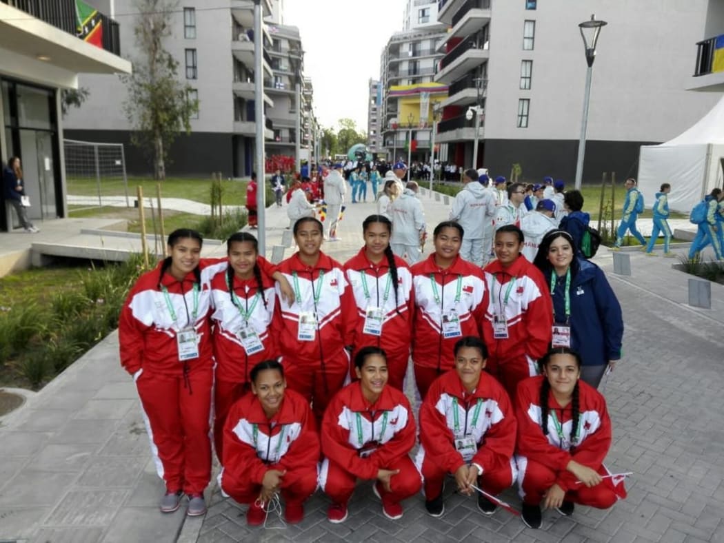 The girls futsal team are the first Tongan athletes in action at the 2018 Youth Olympics.