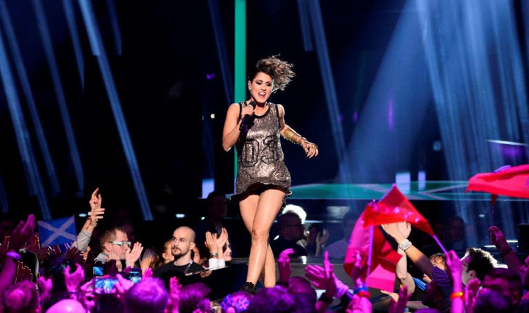 Barei from Spain performs during Eurovision 2016.