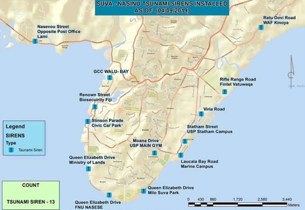 Live tests will be carried out on tsunami sirens in Fiji.