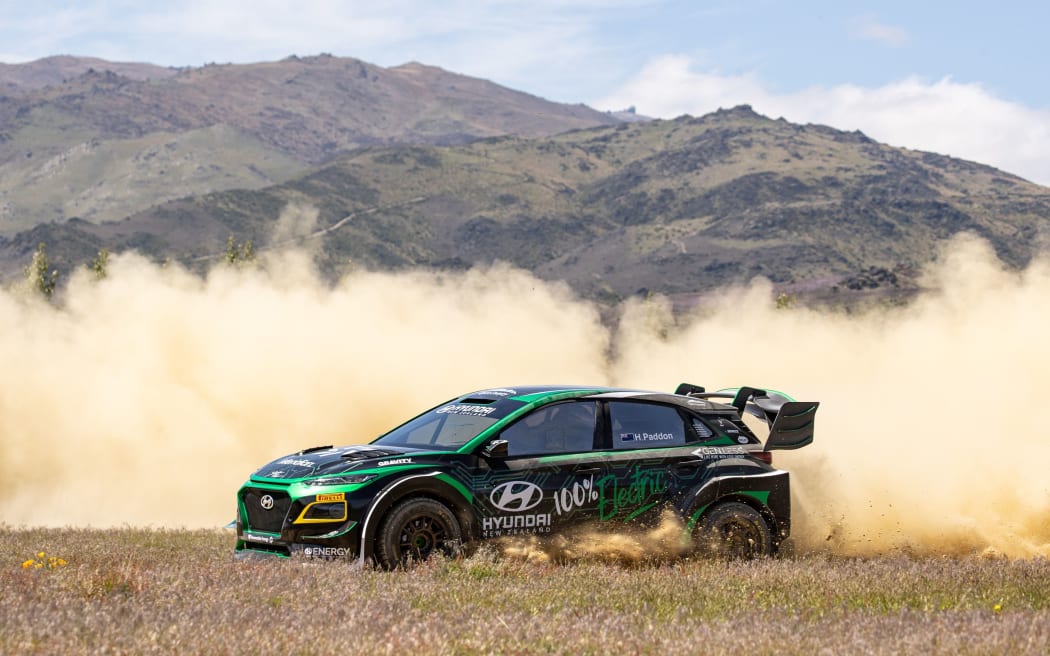Hayden Paddon's Rally EV Hyundai Kona, 2021.