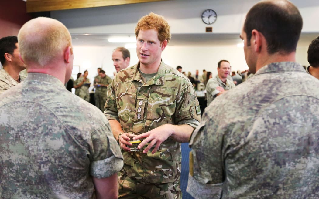 Prince Harry at Linton Military Camp.