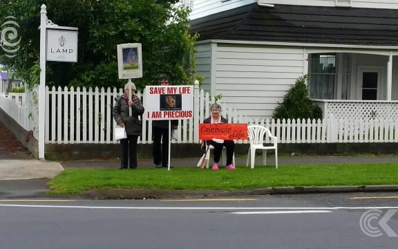 Second anti abortion group now protesting outside Thames Hospital