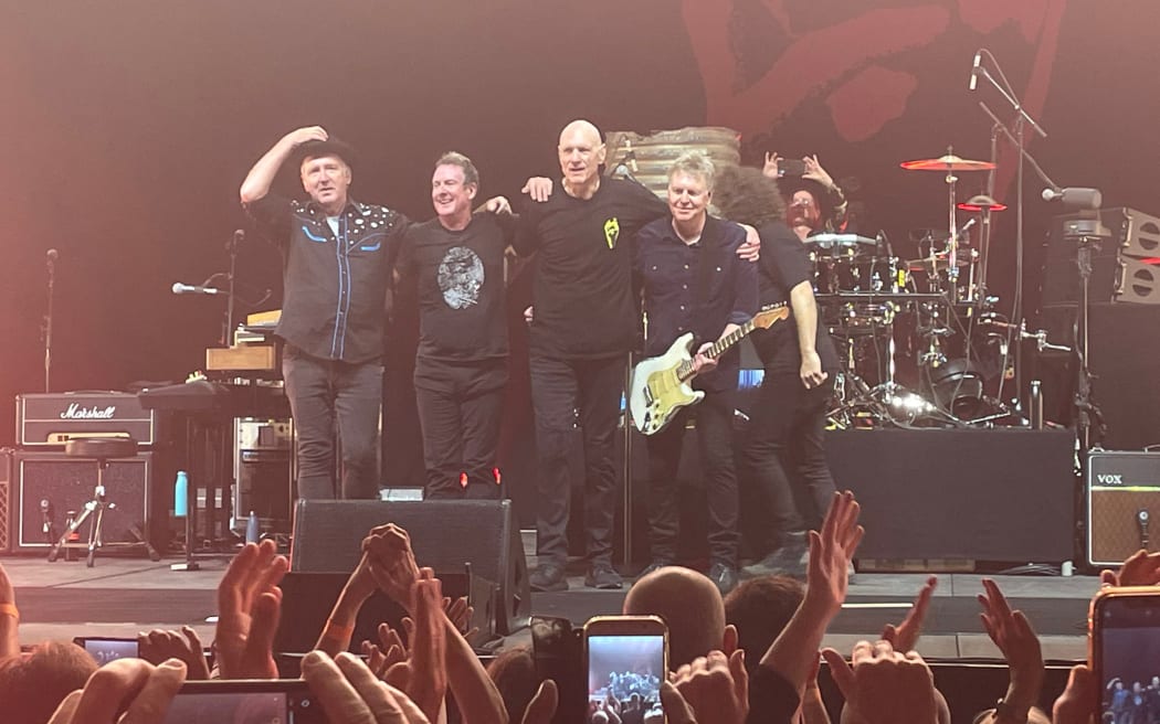 Midnight Oil take a bow at Spark Arena on 3 September during their farewell tour.