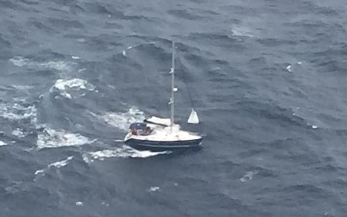 The 12-metre yacht issued a distress call at 6pm on Saturday but rescuers have been unable to reach the crew