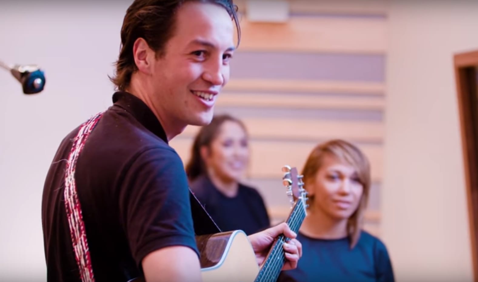 Marlon Williams with members of Te Pou Tiriao