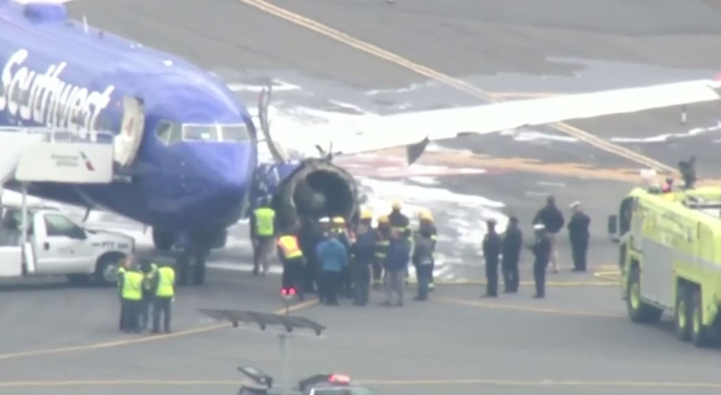 Video shows the torn apart engine.