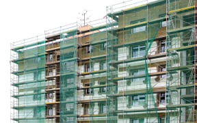 scaffolding on building (stock shot)