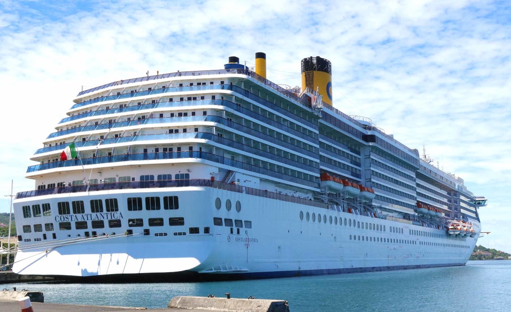 Costa Atlantica during stop-over in Papeete