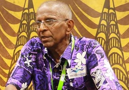 Vanuatu Prime Minister Charlot Salwai and Pacific Games Council President Vidhya Lakhan at the PGC General Assembly.