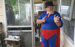 Peter 'Superman' Johnstone at his home in Pakowhai.
