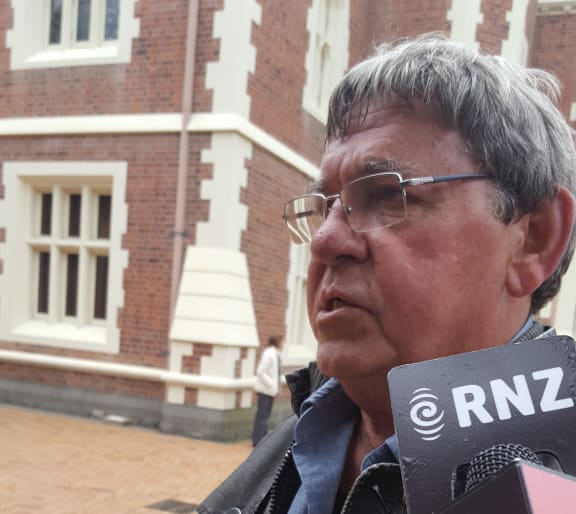 David Tamihere outside the High Court at Auckland.