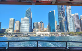 Crossing Sydney Harbour by Ferry.