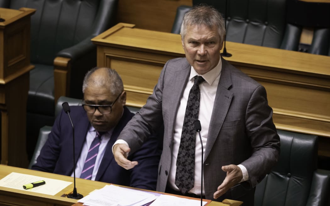 Labour MP David Parker speaks at the censure of National MP Tim van de Molen