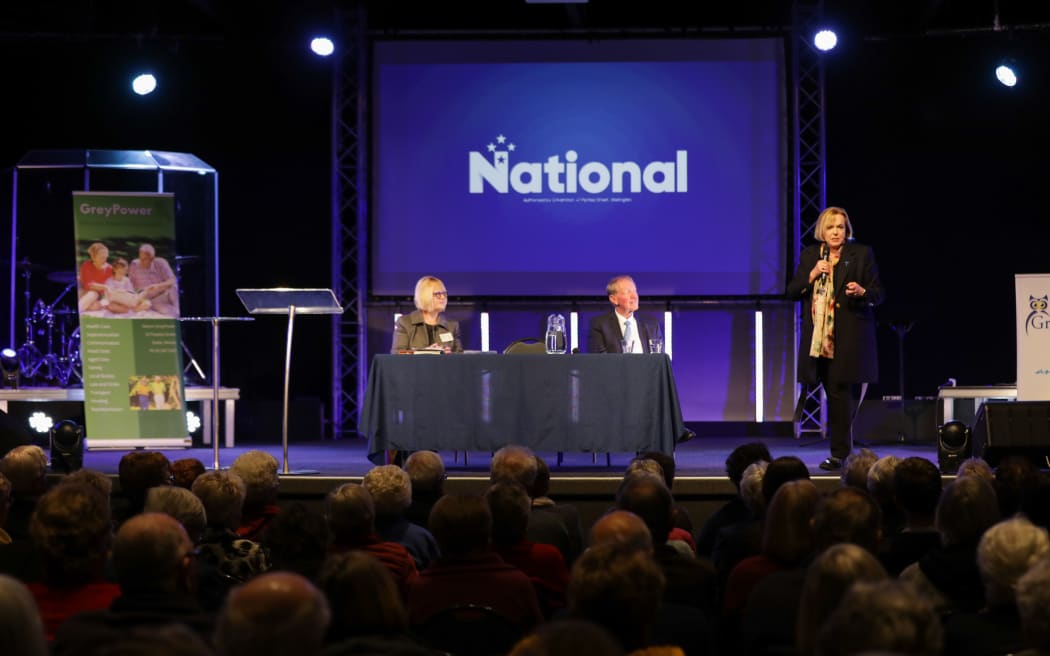 Judith Collins speaks to Greypower members at a meeting in Nelson. 28 September 2020