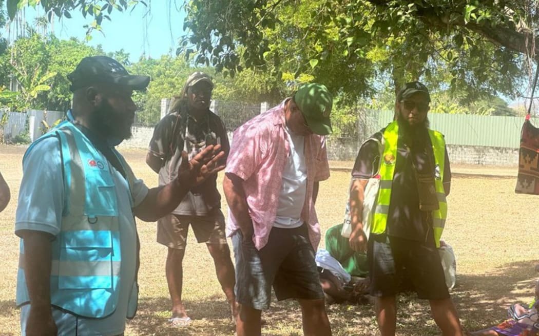 National Capital District Ward 11 Coordinator Smith Yamanavan addresses his census officers regarding the delay in payments, Port Moresby July 30, 2024. [Harlyne Joku/BenarNews]