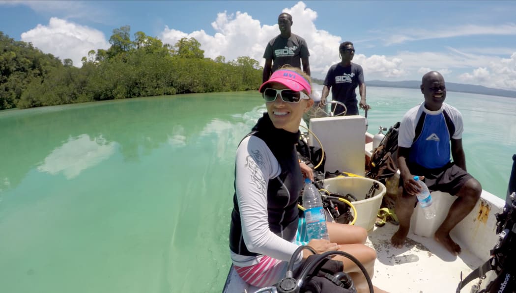 Dive Munda owner/operator Belinda Botha employs local staff from the area to help run her operation.