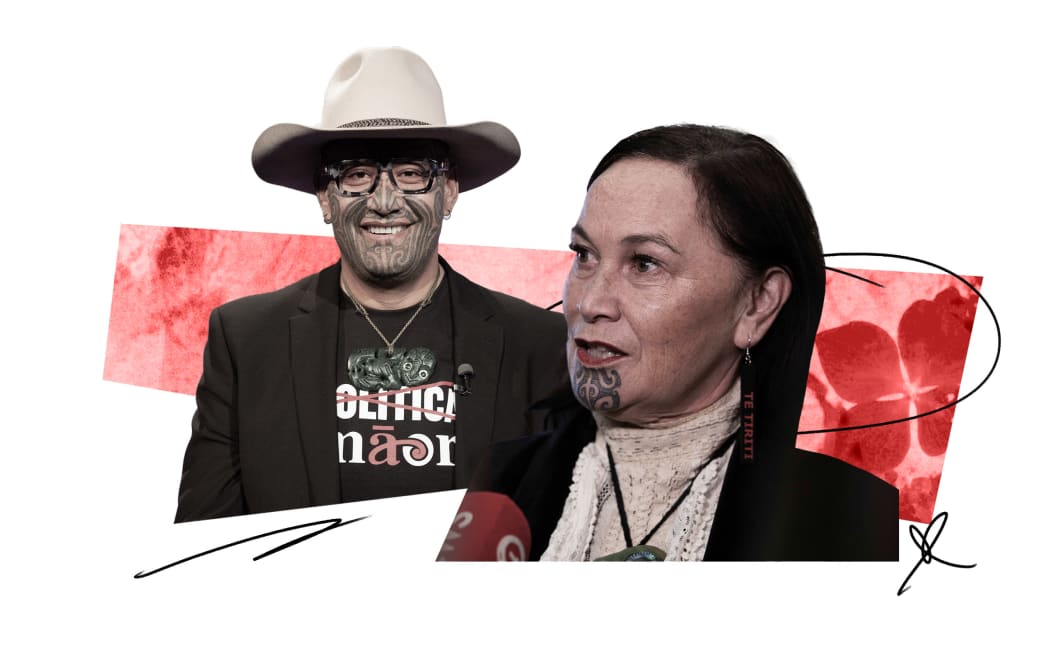 Collage of Debbie Ngarewa-Packer and Rawiri Waititi