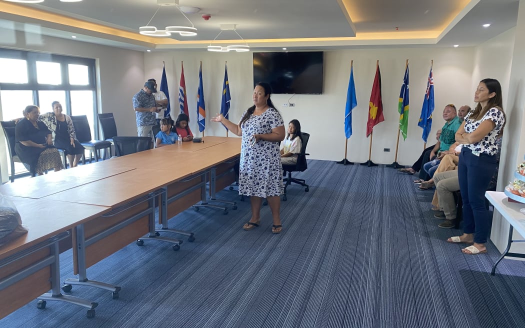 Inside the conference room of the new Parties to the Nauru Agreement headquarters building in Majuro during Thursday's soft opening.