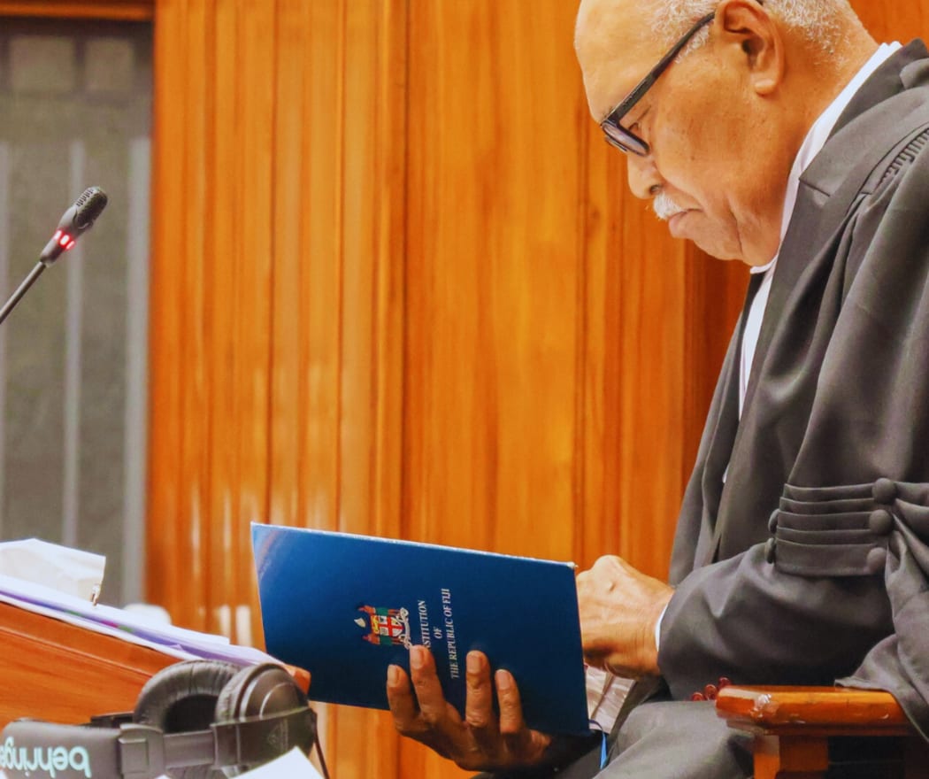 Fijian Speaker of Parliament Filimone Jitoko during the 2013 Constution amendment debate. March 2025