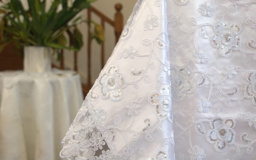 Detail of lace cloth.
