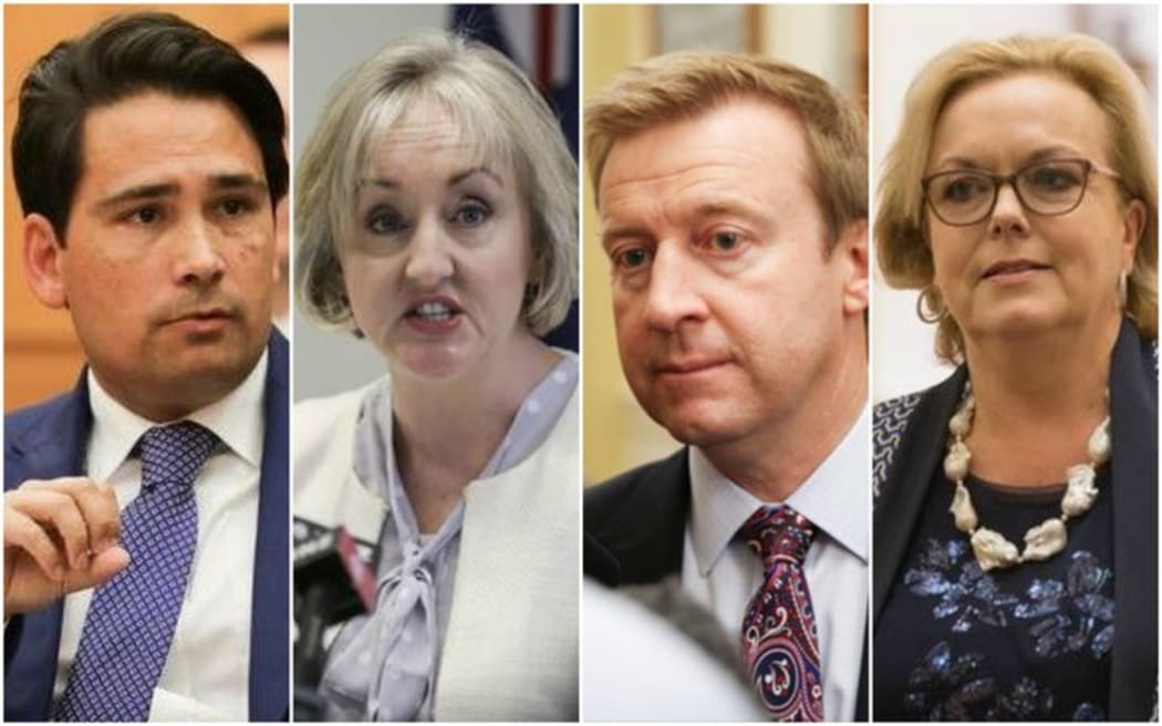 Possible contenders for the leadership team, from left, Simon Bridges, Amy Adams, Jonathan Coleman and Judith Collins.