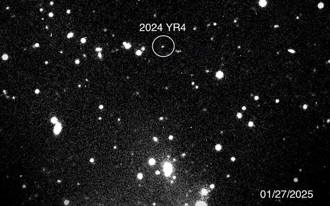This handout picture provided by NASA on January 31, 2025 shows asteroid 2024 YR4 as observed by the Magdalena Ridge 2.4m telescope at the New Mexico Institute of Technology on January 27, 2025. A colossal explosion in the sky, unleashing energy thousands of times greater than the Hiroshima bomb. A blinding flash that momentarily outshines the Sun. A shockwave powerful enough to flatten everything for miles. There's a small but real chance this apocalyptic scenario could unfold in eight years -- if a newly detected asteroid, nearly the size of a football field, collides with Earth. While there's no immediate cause for alarm, scientists are watching closely. (Photo by Handout / NASA/Magdalena Ridge 2.4m telescope/New Mexico Institute of Technology/Ryan / AFP) / RESTRICTED TO EDITORIAL USE - MANDATORY CREDIT "AFP PHOTO / NASA/MAGDALENA RIDGE 2.4M TELESCOPE/NEW MEXICO INSTITUTE OF TECHNOLOGY/RYAN" - NO MARKETING NO ADVERTISING CAMPAIGNS - DISTRIBUTED AS A SERVICE TO CLIENTS