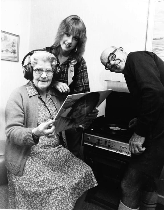 Sharon O'Neill and her parents in Nelson