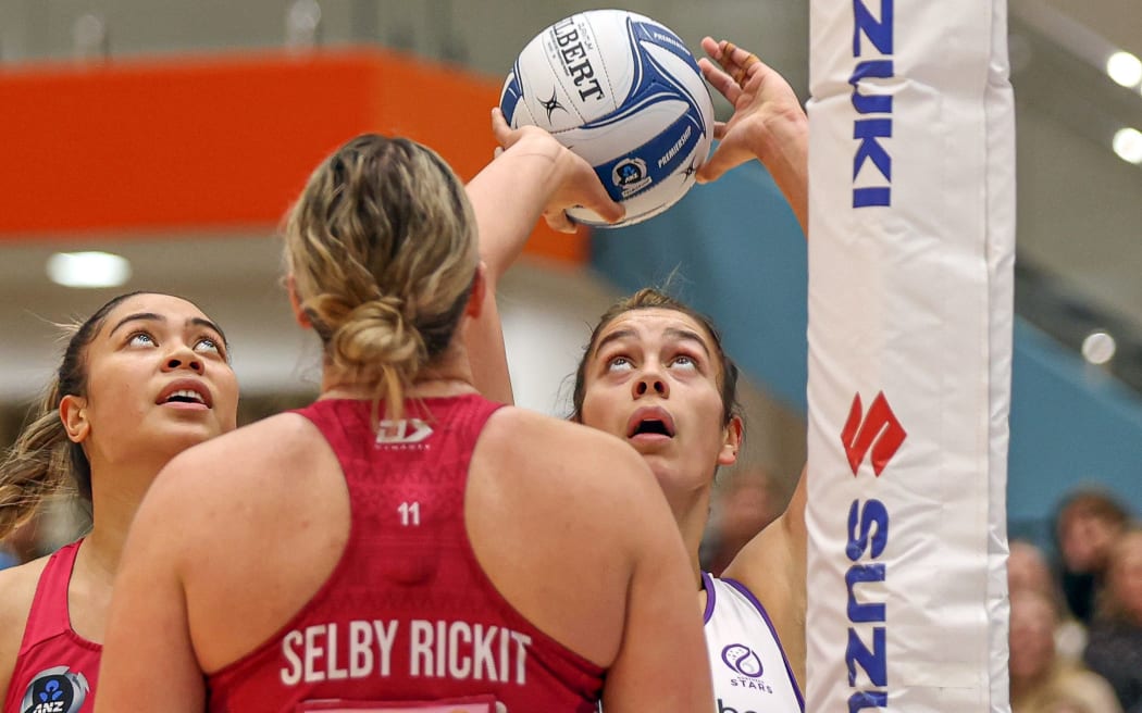 Netball player wearing GPS during ANZ Premiership
