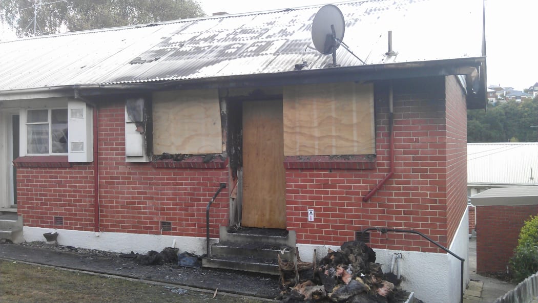 Burned flat at Glen Road in Mornington, Dunedin
