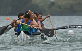 Te Rau Oranga o Ngāti Kahungunu Waka Ama Club, J16 Men compete at the Waka Ama Sprint Nationals in 2026.