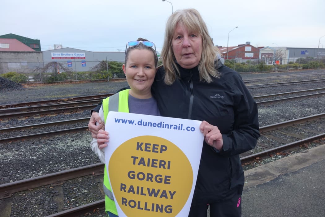 Dunedin Railways workers Courtney Kilner (left) and Judy Trevathan will be among those to lose their jobs next week.