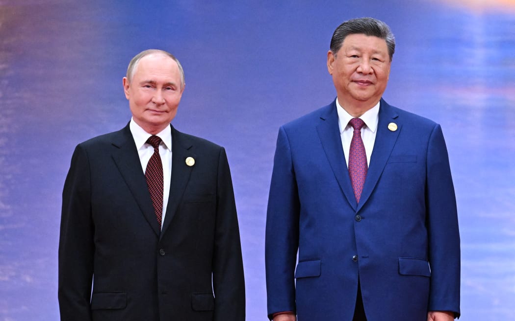 Russian President Vladimir Putin and Chinese leader Xi Jinping are pictured at a welcoming ceremony of the Shanghai Cooperation Organization (SCO) Summit in Tianjin, China on August 31.