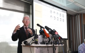 Sir Michael Cullen at the Tax Working Group announcement.