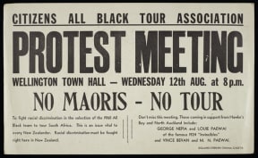 ‘No Maori, No Tour’ poster, 1959